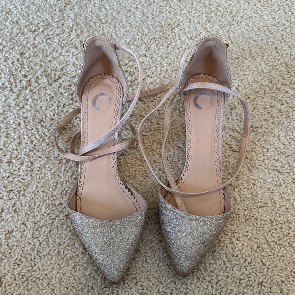 Elegant Glitter Pointed-Toe Women's Shoes size 9